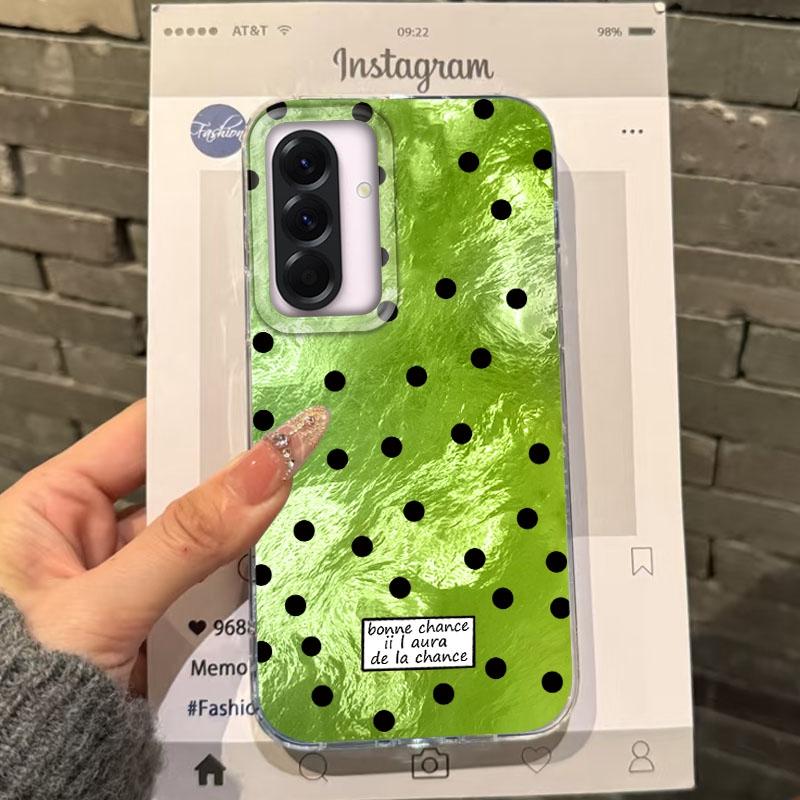 

Cute Small Polka Dot Girl Phone Case For Samsung Galaxy A56 A16 A26 A36 A06 A55 A35 A25 A15 A12 A32 A54 S24 S25 S22 S23 FE Cover Samsung Galaxy A22 4G білий