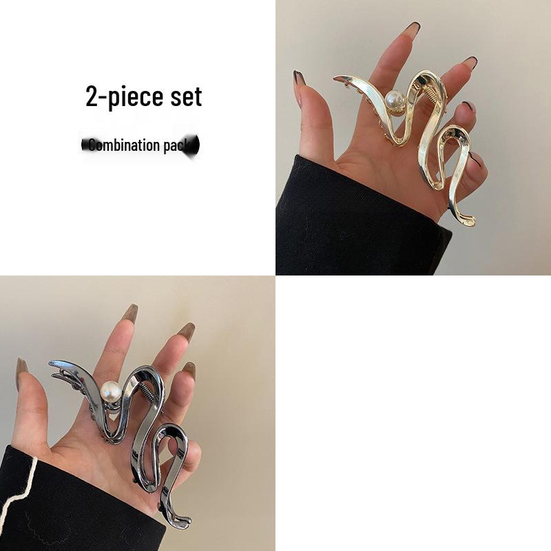 Нишевая минималистичная женская заколка-краб для волос: Стильная прическа «Акула сзади» 2025