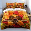 Autumn Leaves Decor Set Soft Comfortable Duvet Cover Bedding Set Included 1*Duvet Cover & 2*Pillowcases, Gift