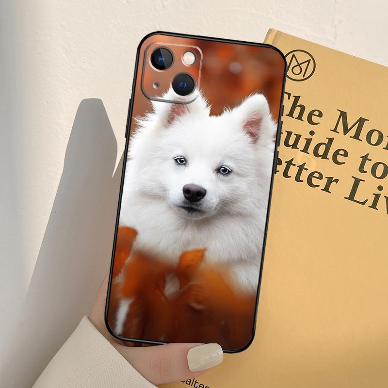 Japanese Spitz Dog Case For iPhone 16 15 14 Pro Max Plus 13 14 15 Pro Max 11 12 Mini Cover Coque