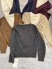2025 A/W Wool Knitwear: Chic Women's Faux Two-Piece Sweater