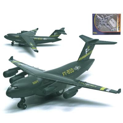 Avião de Transporte C17 Diecast Puxar para Trás Luz Som Modelo de Aeronave Brinquedo Educacional