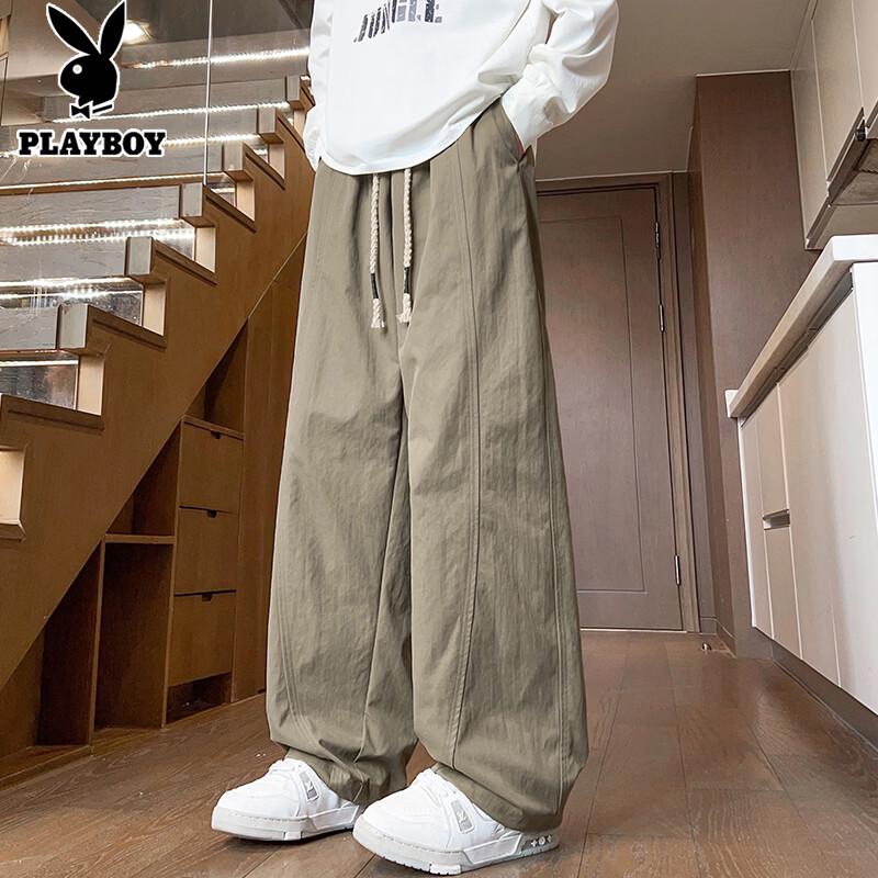 PLAYBOY Men's 2026 Loose Straight Wide Leg Casual Pants