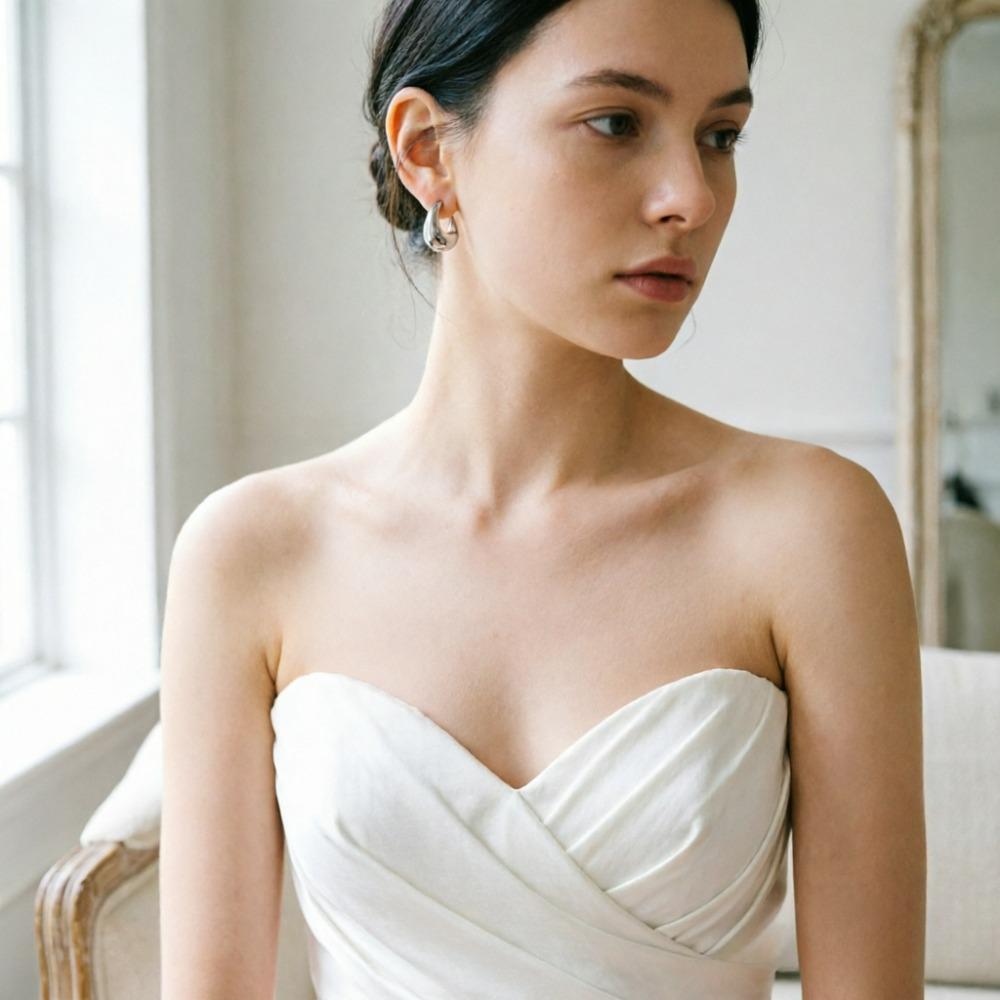 Punk Oval Smooth Metallic Geometric Hoop Earrings Minimalist Style U-shaped Ear Buckle Daily Life Fashion Jewelry Accessories