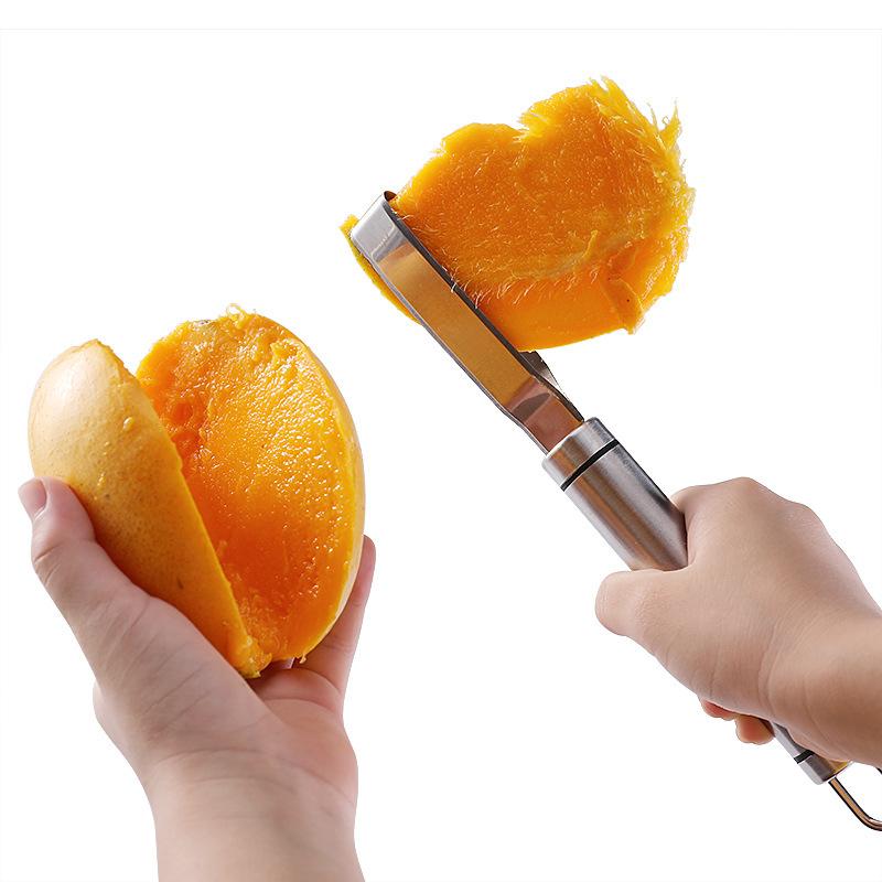304 Stainless Steel Multifunctional Mango Meat Remover Mango Corer Fruit Fishing Tool Peeling Pineapple Corer Fast Core Removal