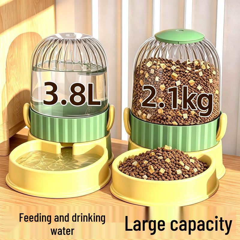 Automatische Huisdier Water- & Voerdispenser Set - 3,5L Capaciteit voor Katten & Honden