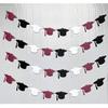 Graduation Party Decorations Maroon White Black 2025/Maroon Burgundy White Graduation Decorations 2025 FSU Maroon White 4pcs Grad Hat Banner Garlands