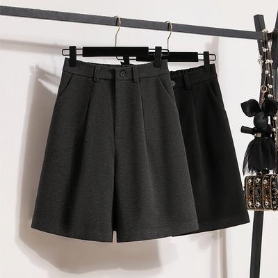 DIMANAF 2024 Plus Size Autumn Winter High Waist Shorts Women Casual New Solid Loose Wide Leg Pants Short Pants