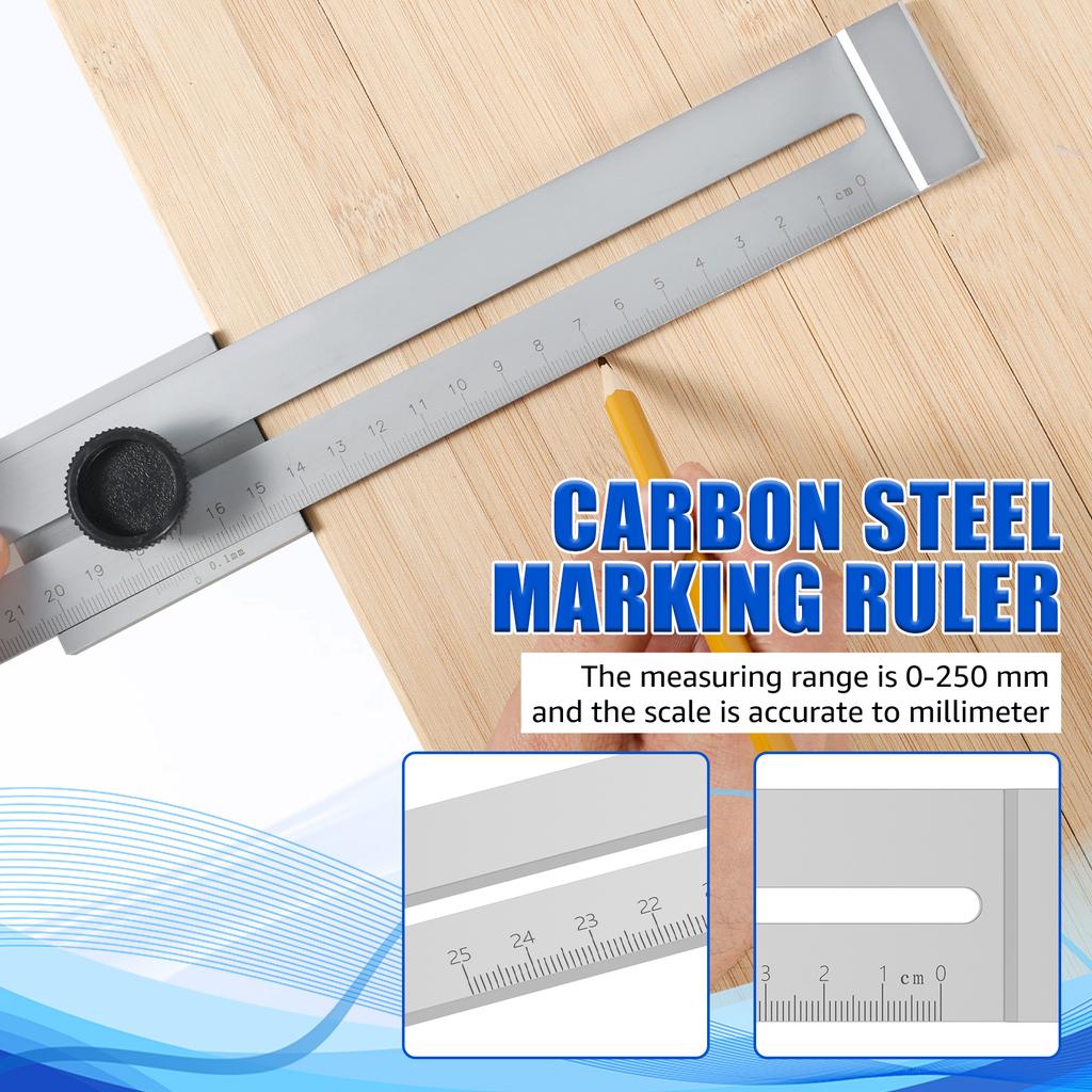 Woodworking Measuring Ruler Stainless Steel Drawing Aid Carpentry Tool Woodworking Ruler For Carpenters Craftsmen Homeowners