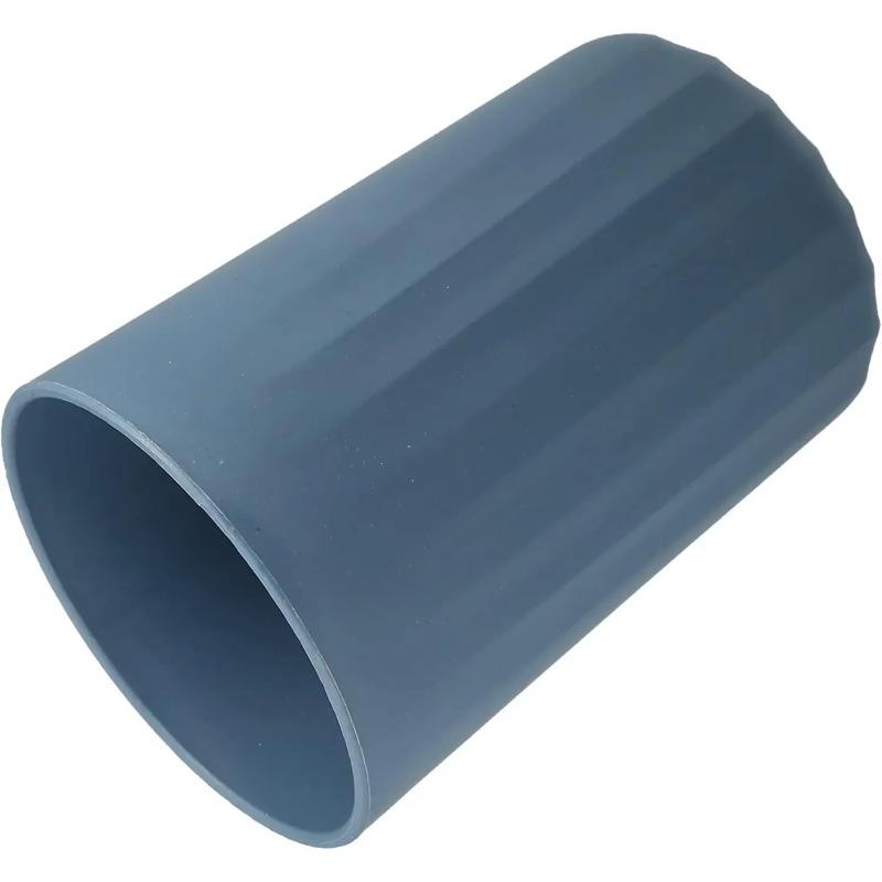1Pc Bathroom Tumbler with Smooth Lines Wheat Straw Cup for Bathroom for Toothpaste Deep Blue 4.09''x2.80''