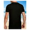 European Size Men's & 's Navy Blue T-Shirt Suitable for Summer Outings, Short Sleeve Crew Neck Regular Fit with Two-Seater Pattern Print,  Casual Wear