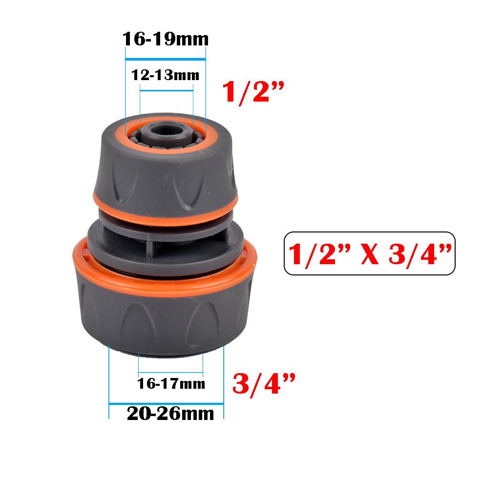 Garden Hose Quick Connector 1/2 3/4 1 Inch Pipe Coupler Stop Water Connector 16/20/32mm Repair Joint Irrigation System Fitting