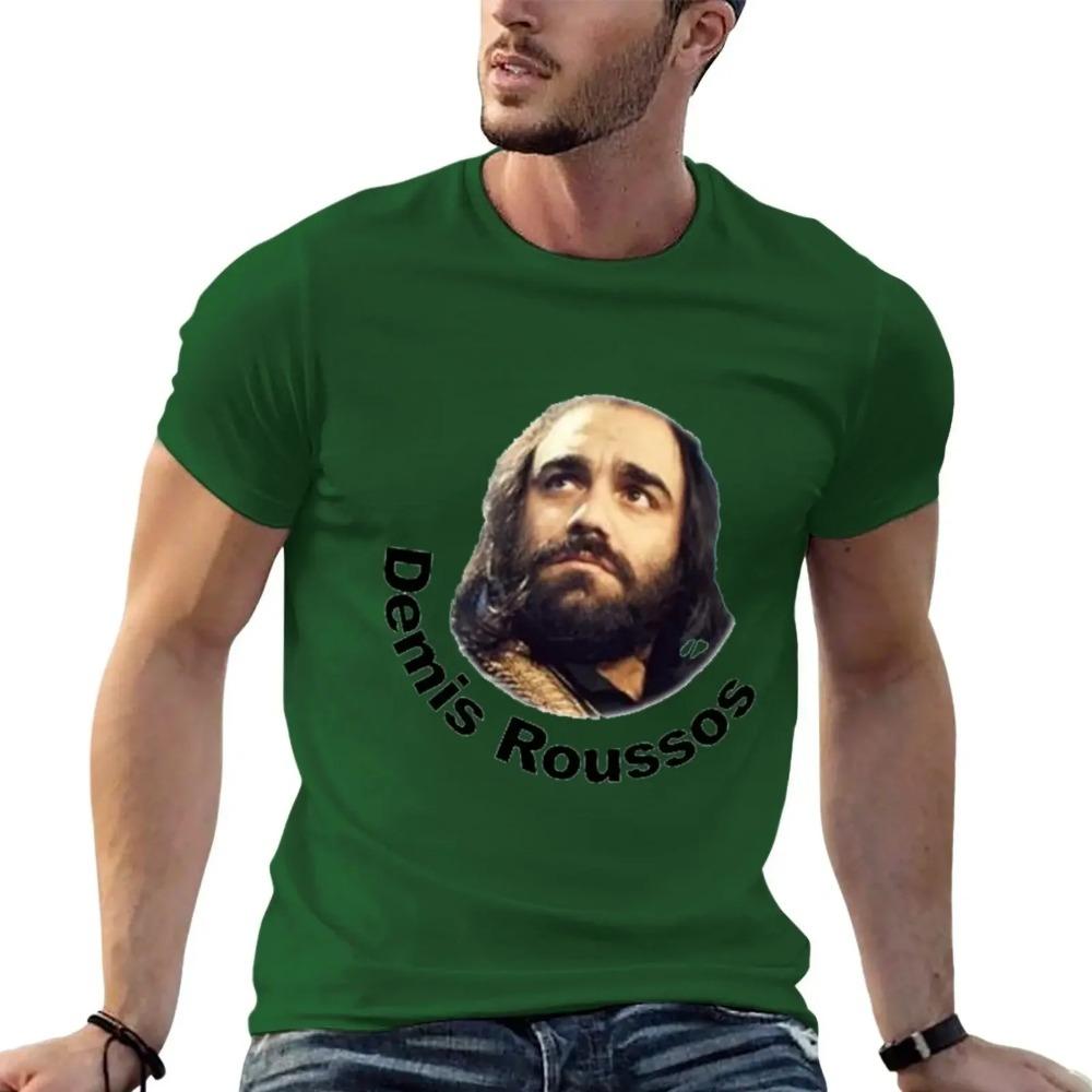 Great Tribute To Demis Roussos T-Shirt Man Round Collar T-shirt Vintage Summer Clothes Plain T Shirts Men Outfits Harajuku Sale