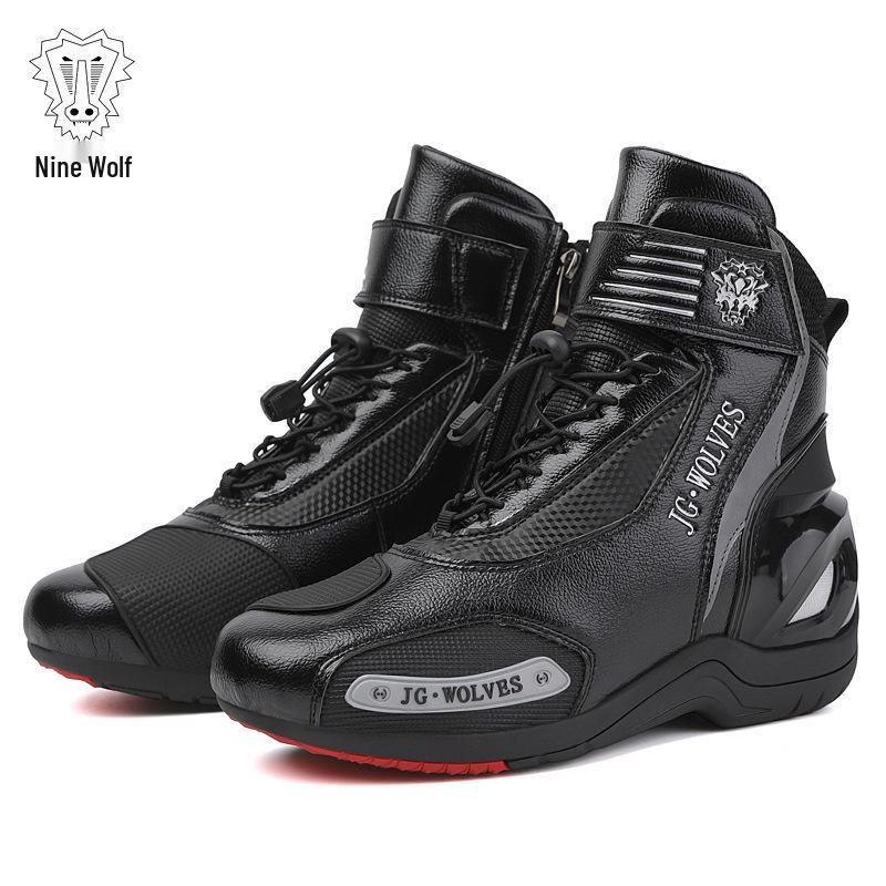Men's Genuine Leather Motorcycle Riding Boots - All-Season, Off-Road, Racing, and Commuting.