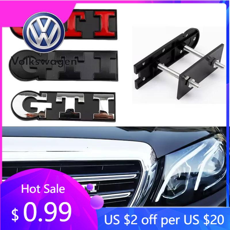 ZDFVU1 For VW Volkswagen Jetta MK5 Golf 3D Metal Logo GTI Emblem Car Front Grille Badge Rear Trunk Sticker For Volkswagen VW Polo Golf