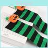 Cute Cartoon Pumpkin Doll Long Tube Socks For Kids Polyester Fabric Friction-resistant Striped/plaid Pattern Packaged In A Bag