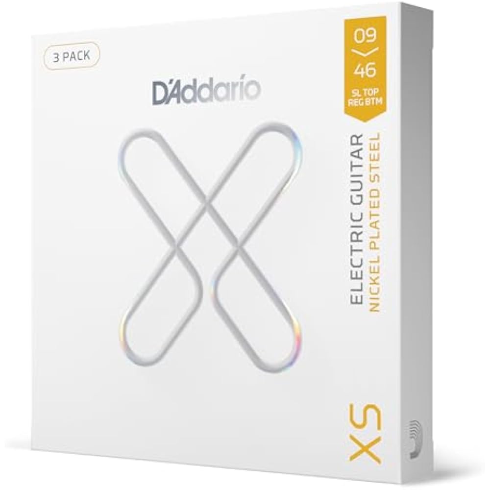 D Addario Daddario Electric Guitar Strings XS Coated Strings Nickel Super Light Top/Regular Botto...