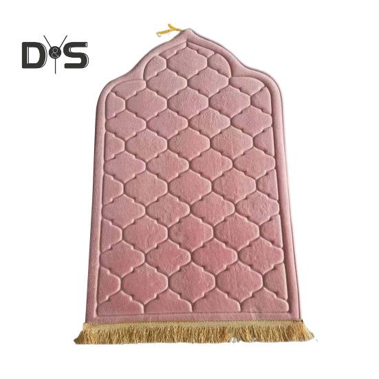 

Исламский молитвенный коврик, утолщенный напольный коврик, нескользящий нижний молитвенный коврик для детей, мужчин, женщин, лба, коленей, подарок на Рамадан розовый