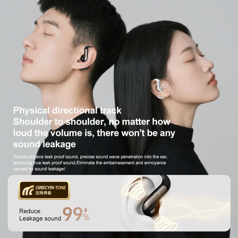 YJ55 Smart Bluetooth Translation Headphones Stereo Semi-in-ear Air Conduction True Wireless Sports Long-lasting Headphones