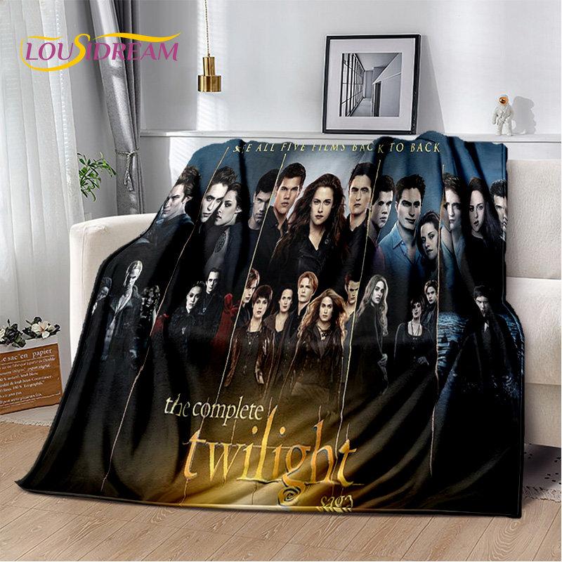 Twilight Saga HD potištěná měkká plyšová přikrývka, flanelová přikrývka do obývacího pokoje Ložnice Pohovka Piknikový potah pro děti