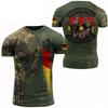 Vintage Retro T Shirt Deutschland Germany Eagle 3D Print MMA Kick Boxing Muay Thai National Flag Unisex Men Women Short Sleeve Quick Dry Streetwear