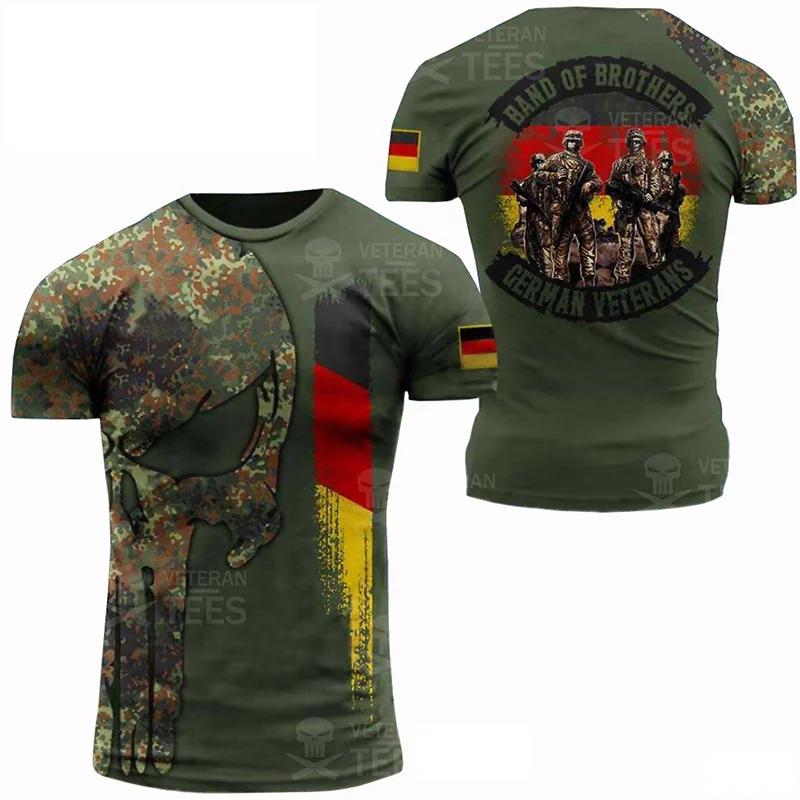 Vintage Retro T Shirt Deutschland Germany Eagle 3D Print MMA Kick Boxing Muay Thai National Flag Unisex Men Women Short Sleeve Quick Dry Streetwear