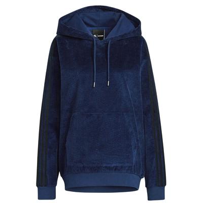 adidas X Ivy Park Halls Of Ivy Serie Einfarbig Weich Bequemer Cord Kapuzenpullover Unisex Hoodies Blau HG2521