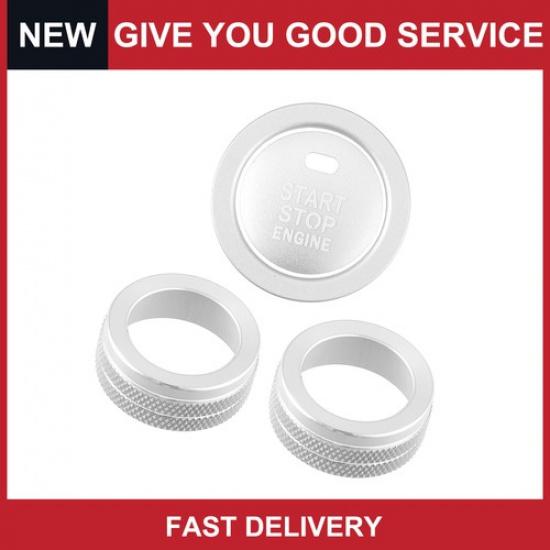 

Pack of 4 For Toyota Corolla Car AC Knob Ring and Engine Start Button Cover