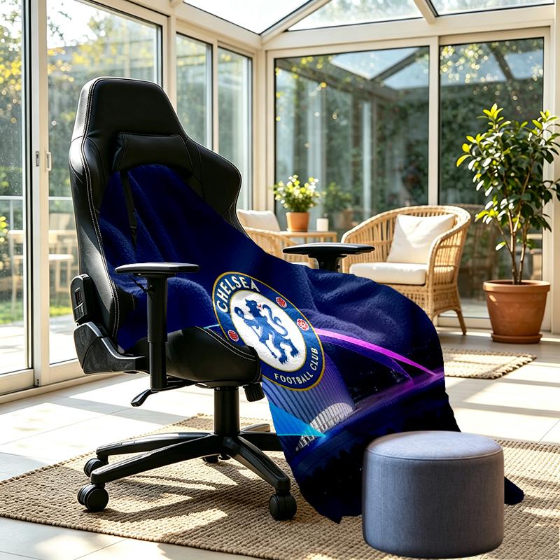 Chelsea F.C Print Blanket - Soft & Comfortable, for Bedroom, Travel, Sofa, Home Decoration - Birthday Christmas Gift for Friend