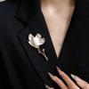 Tulip Glaze Luxury Badge Pin Zinc Zinc Alloy Banquet Clothes Metal Pin Magnolia Flower Brooch  Girls
