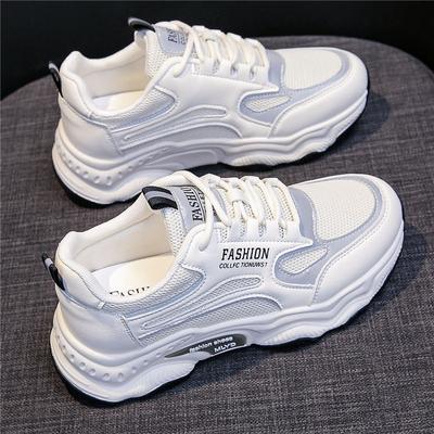 Thick-soled Daddy Shoes Women Autumn New Single Shoes Show Feet Small Korean Version All-match Casual Sports Shoes Women