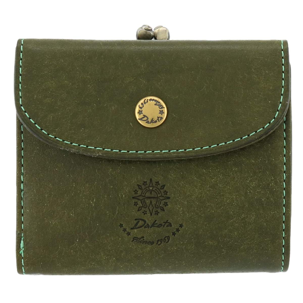 

Кошелек двойного сложения из натуральной кожи Coraggio Green [Dakota] женский DA-36441-50 зелёный