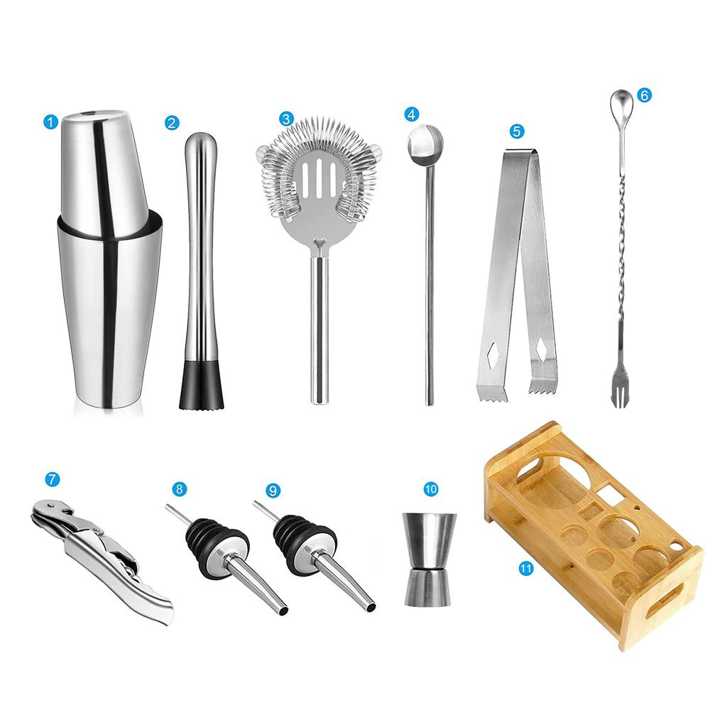 Cocktail Profissional Shaker Set Bartending Equipment Bar Wine Martini Drink Mixer Boston Shaker Bartender Kit Barware Tools