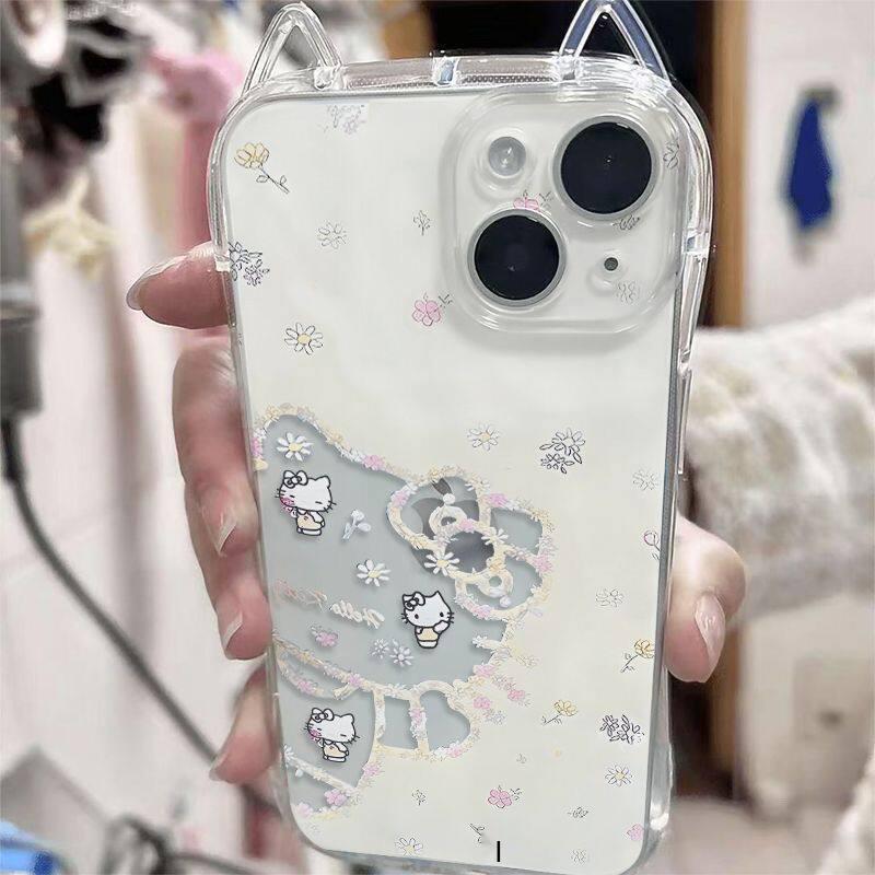 Apple 17 Clear Cat Ear Case for iPhone 15/14/13/Pro/ProMax Apple 17 Air