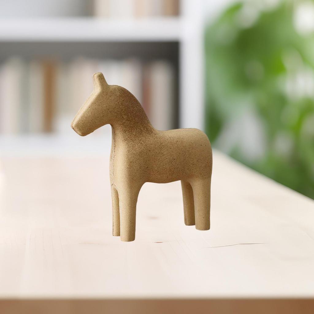 DIY Painting Wooden Horse Figure Unfinished Animal Ornament Craft Sculpture for Living Room Party