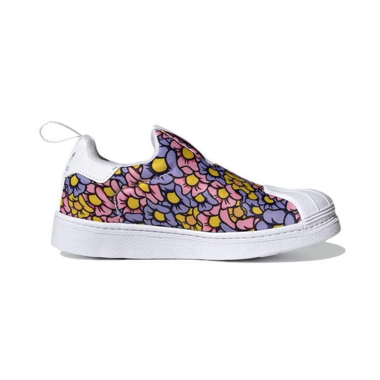 Adidas Disney X  Originals Superstar Series 360 Durable Breathable Low-Top Skate Shoes Kids Sneakers Pink Purple GX3297