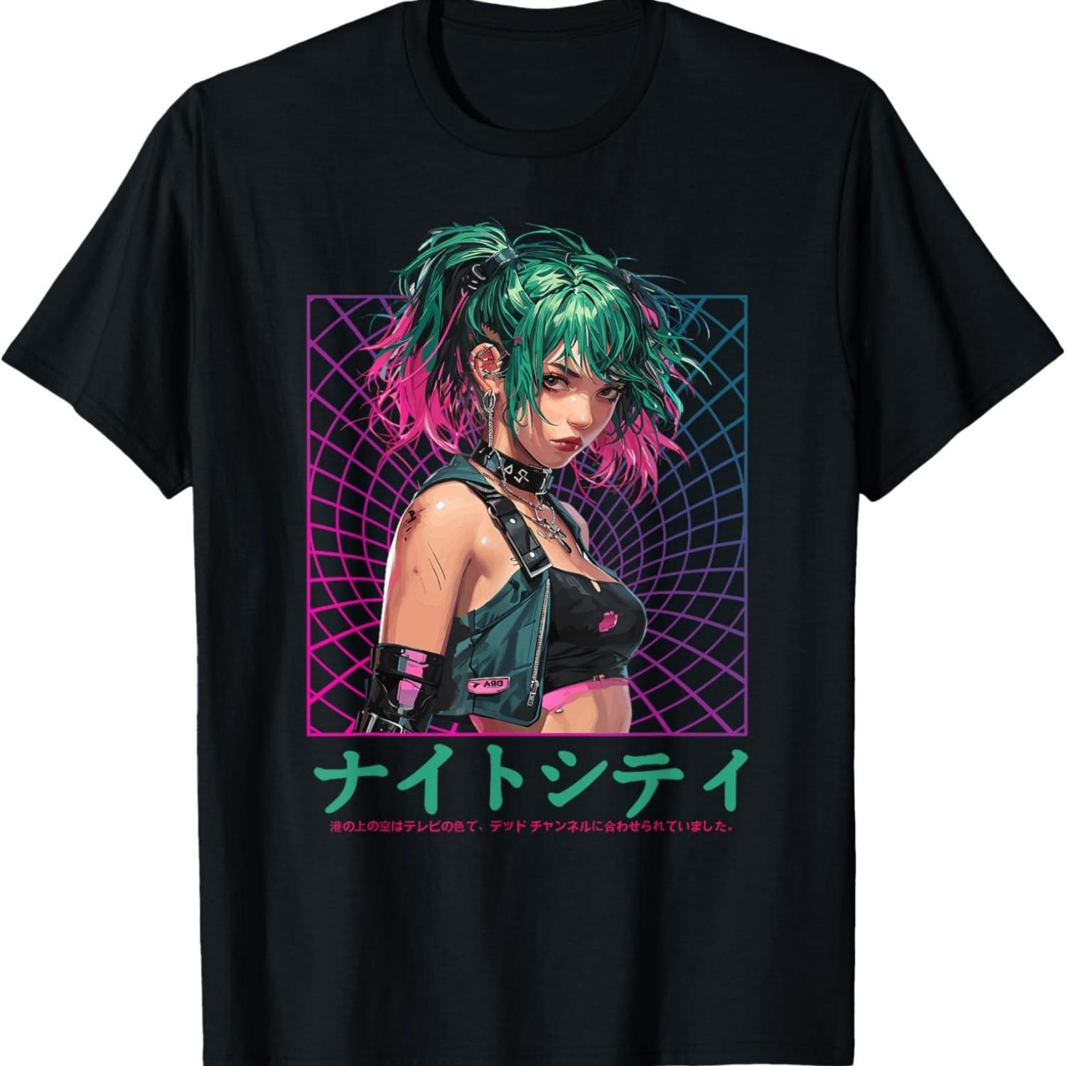 Aesthetic Techwear I gangsta anime T-Shirt(9) S чёрный