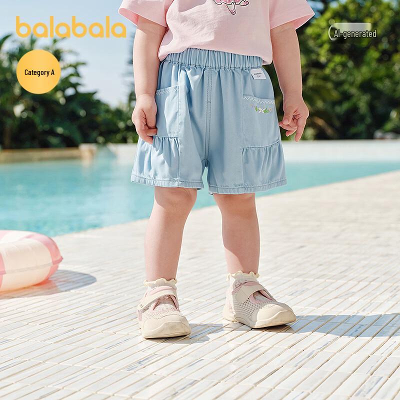 Balabala Baby Girls' Summer Denim Shorts