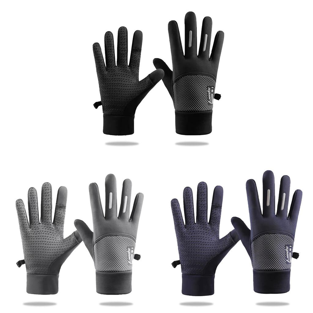 Sports Gloves Men Fall Cycling Warm Gloves With Antislip And Touchscreen Functionality