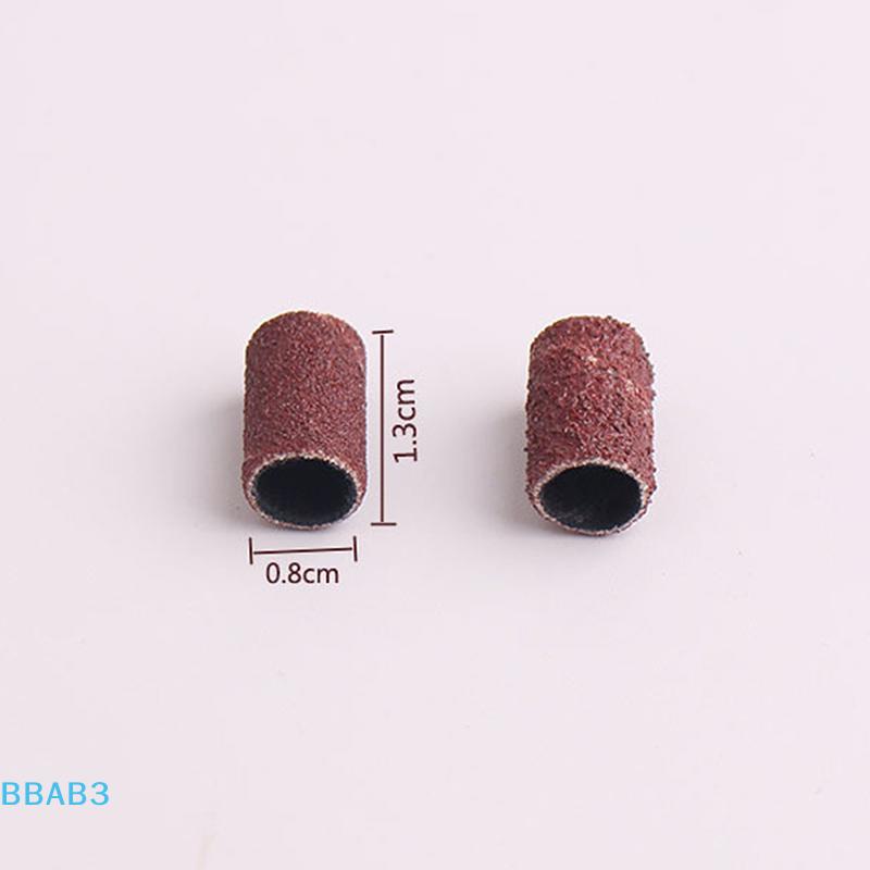 75/210pcs/Box Sanding Cap Bands For Electric Manicure Machine 180/120/80 Grit Nail Drill Grinding Bit Files Pedicure Tool Set