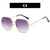 Sunglasses polygonal metal driving new sunglasses trendy seaside travel sunglasses women take pictures