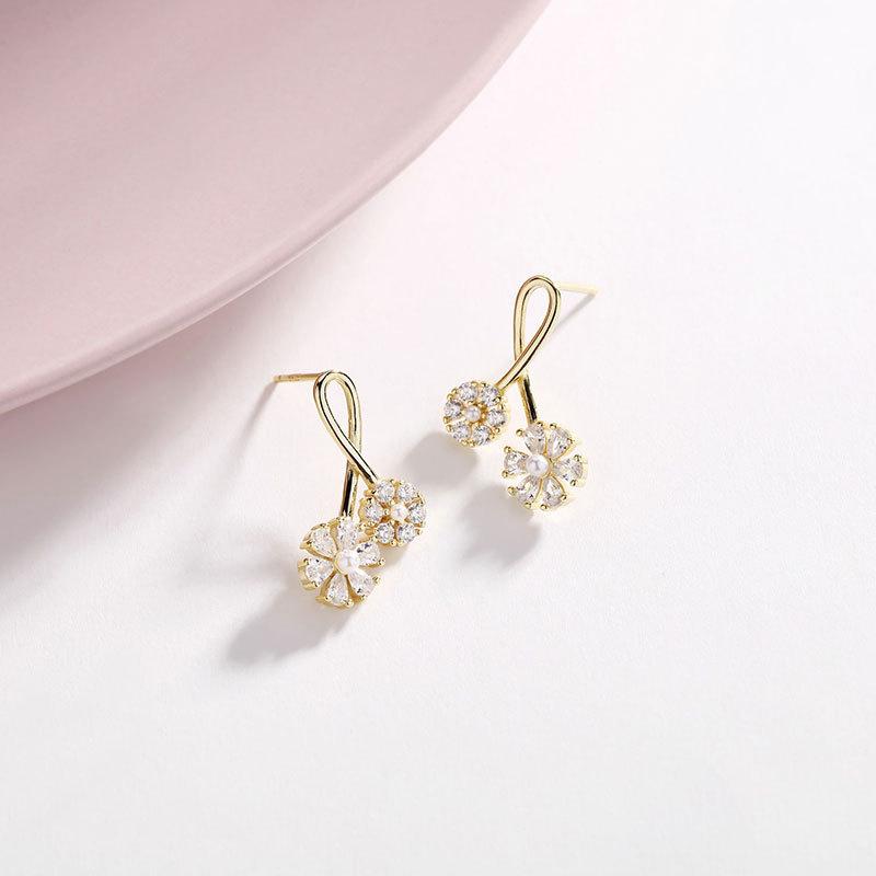 

Серьги-крестики с цветком циркония, легкие, роскошные, французские, ретро, милые, новый стиль