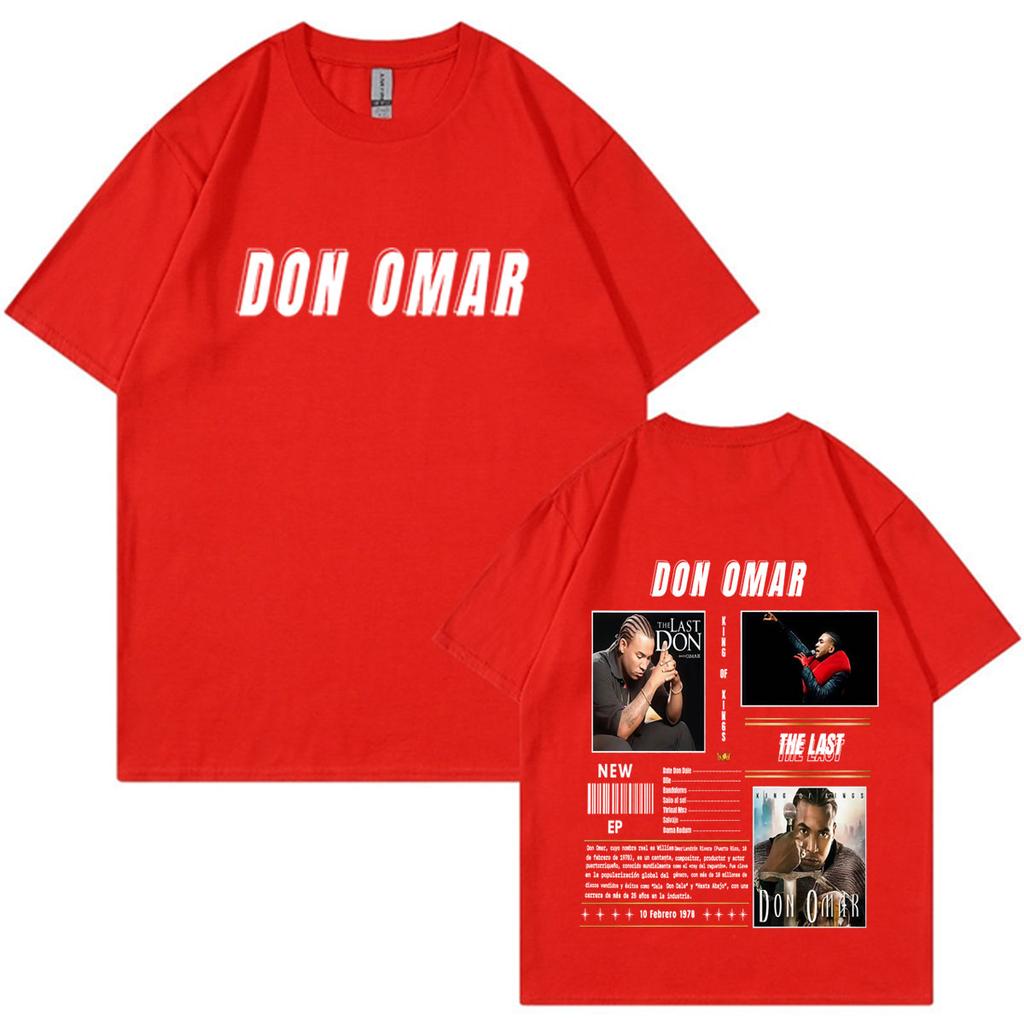 Rapper Don Omar Tour Graphics 2026 T-shirts Men's Womens Fashion Y2K Short-sleeved Plus Size Tops Fans Casual Cotton Tee Shirts
