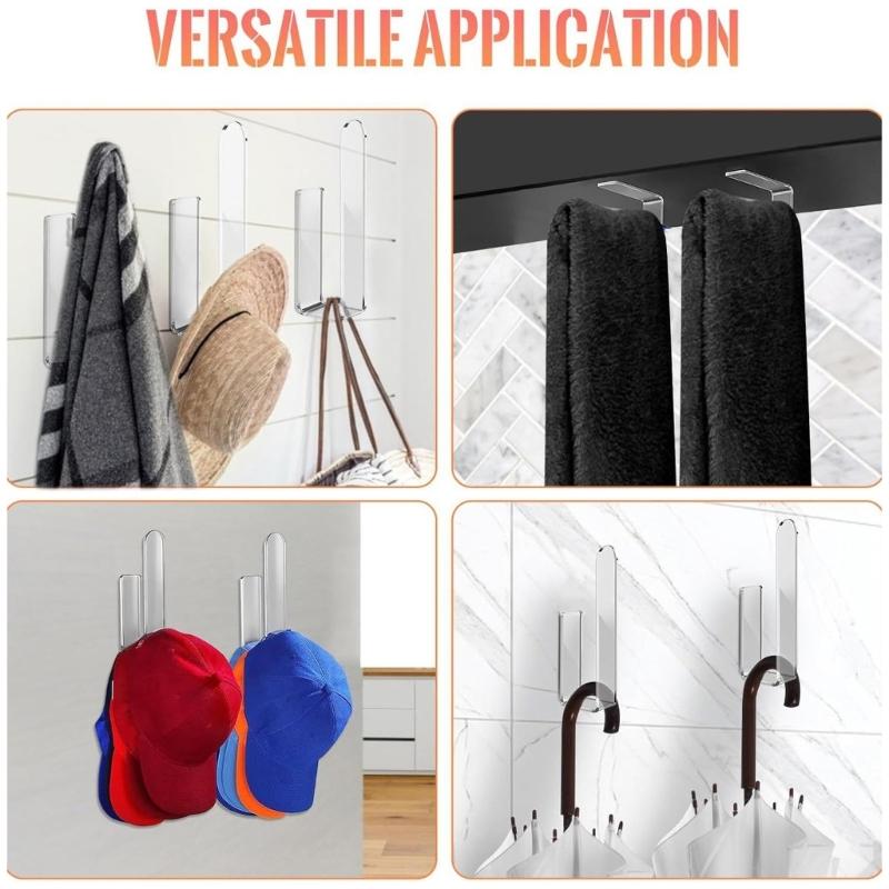 2er-Pack Klebrige Klare Hut-Haken Display- und Aufbewahrungsständer für Baseballkappen Acryl-Hut-Organizer für Männer Frauen