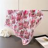 Soft Leaf Print Elegant High-end Silk Scarf Imitation Square Shawl Versatile Neck Small Women