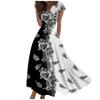 Rochie Lungă de Damă Rochie Maxi Rochie Casual Rochii din Voal Rochie Evazată Culoare Casual Matură În Aer Liber Dată Zilnică Rochie cu Volane și Mânecă Scurtă cu Decolteu în V