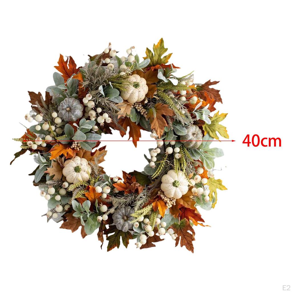 Autumn Fall Wreath Thanksgiving Wreaths Housewarming Gifts Wall, Window Hanging Ornament Fireplace