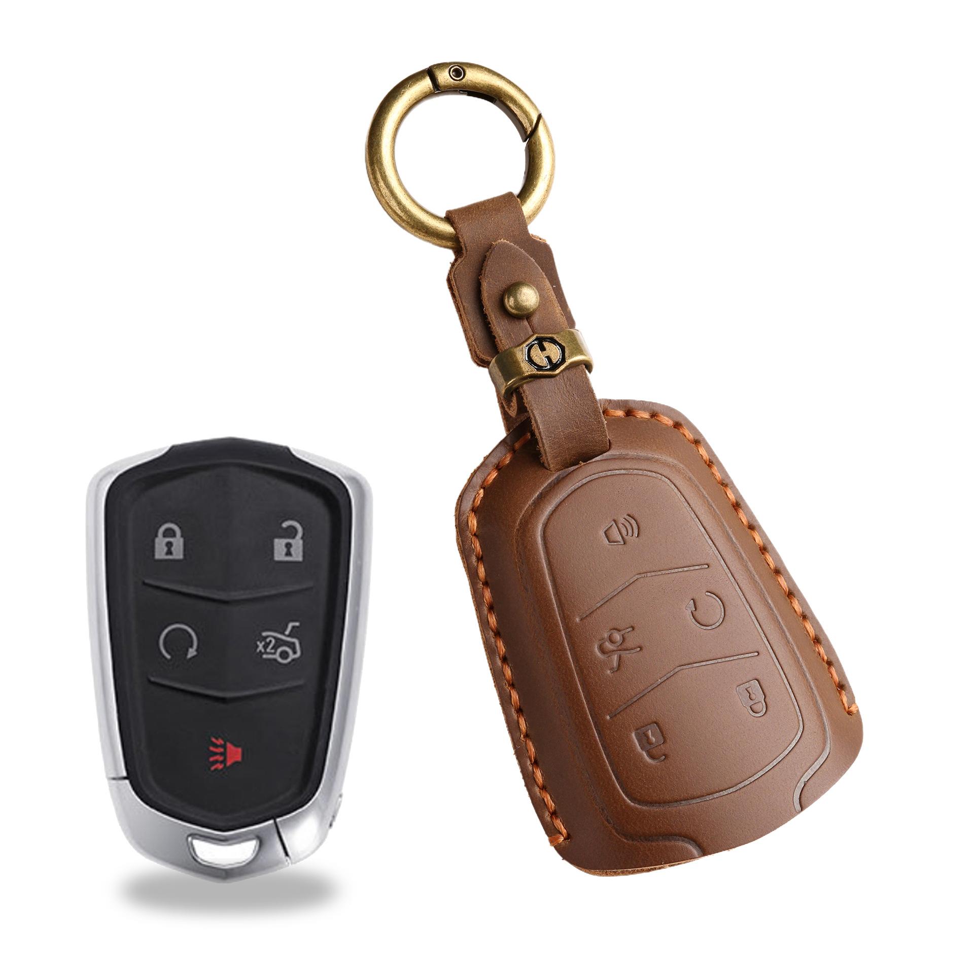 

Ретро чехол для ключа для автомобиля Cadillac xt5/xt4/xt6, кожаный брелок ручной работы