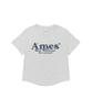 AMES-WORLDWIDE Round Hem Crop Tee Light Gray
