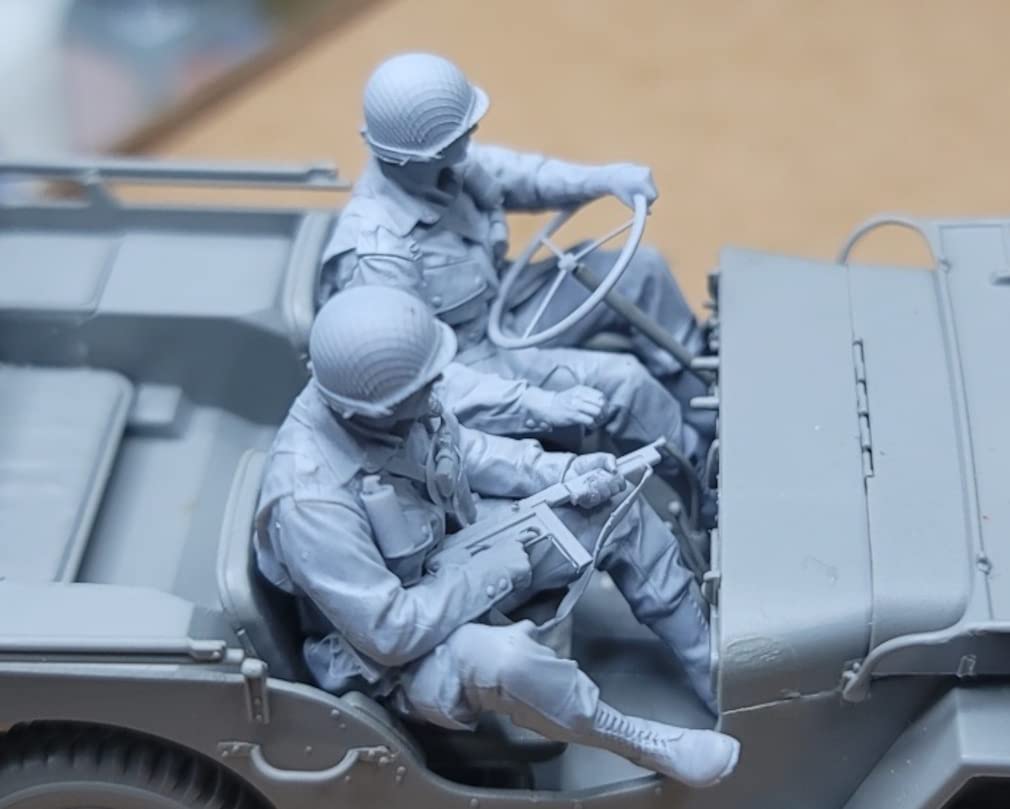H3 Model WWII Army Paratrooper Driver Crew Set Resin Kit HS35025 Molded Color 1/35 U.S. &